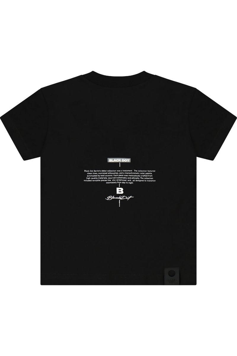חולצת טישרט BLACK DOT לילדים בצבע שחור BLACK / 2Y
