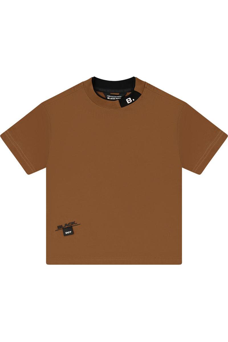 חולצת טישרט BLACK DOT לילדים בצבע חום BROWN / 2Y
