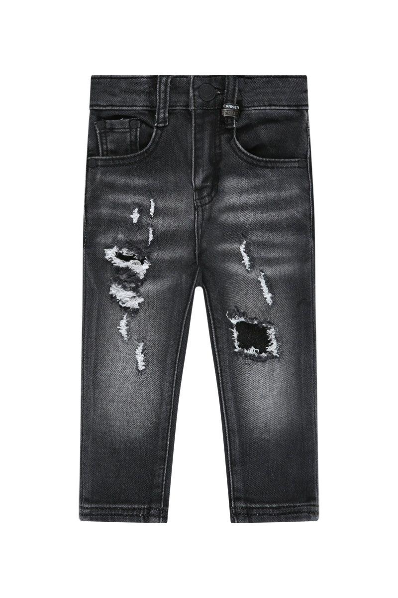 מכנסי ג'ינס CRAISER קרעים לתינוקות Black / 3-6M