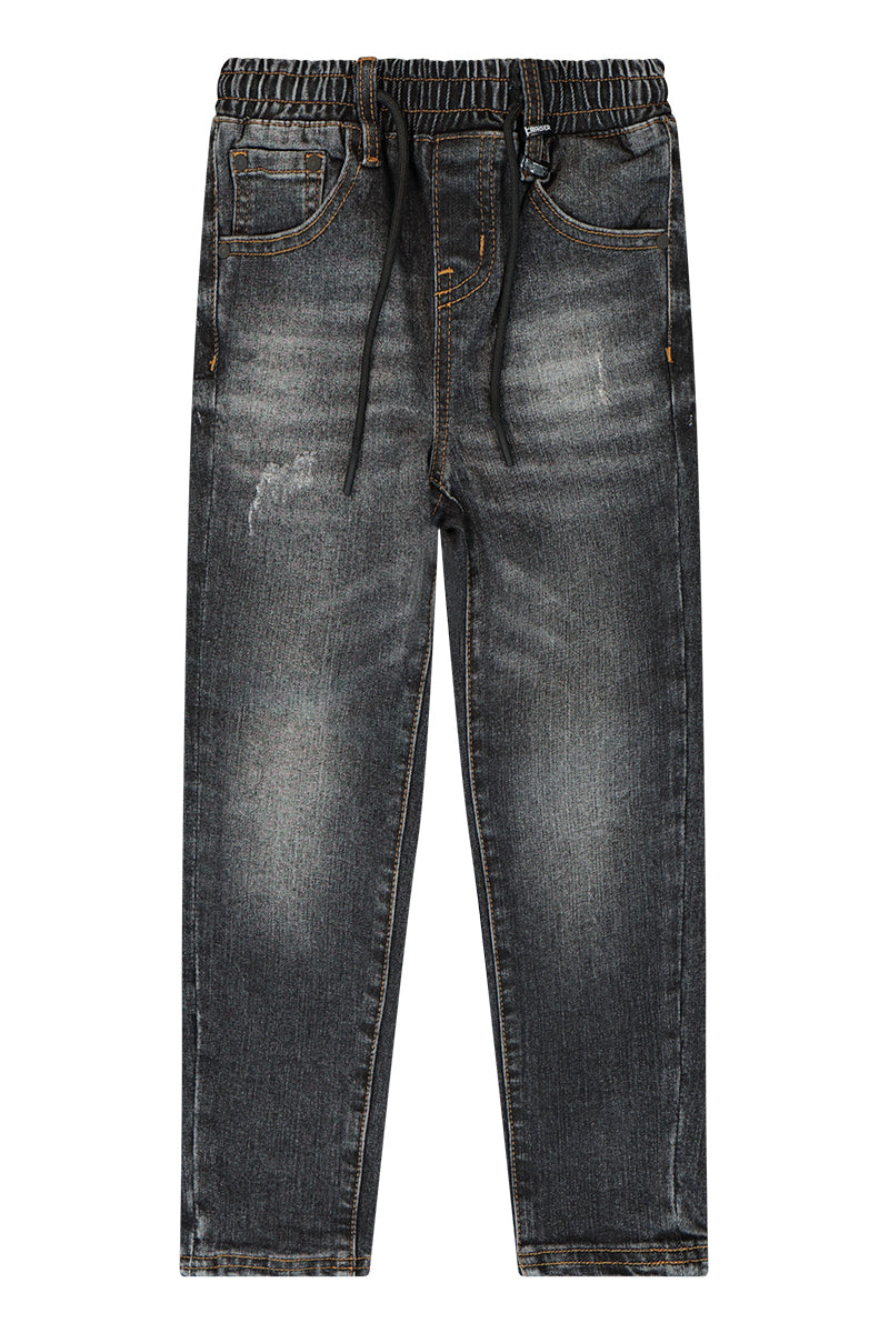 מכנסי ג'ינס CRAISER גומי במותן לילדים BLACK / 2Y