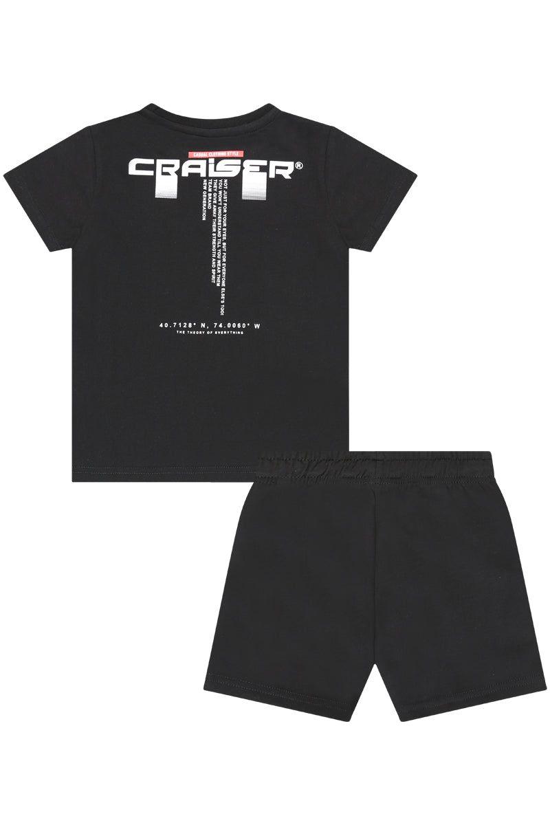 חליפת טריקו CRAISER  הדפס לוג אחורי לילדים Black / 4Y