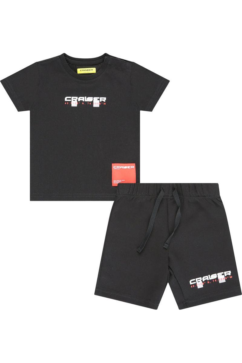 חליפת טריקו CRAISER  הדפס לוג אחורי לתינוקות Black / 3-6M