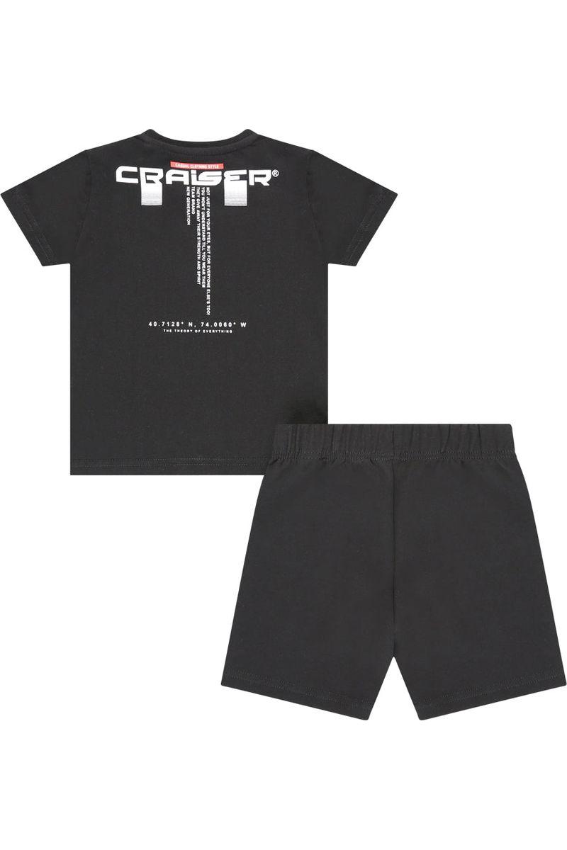 חליפת טריקו CRAISER  הדפס לוג אחורי לתינוקות Black / 3-6M