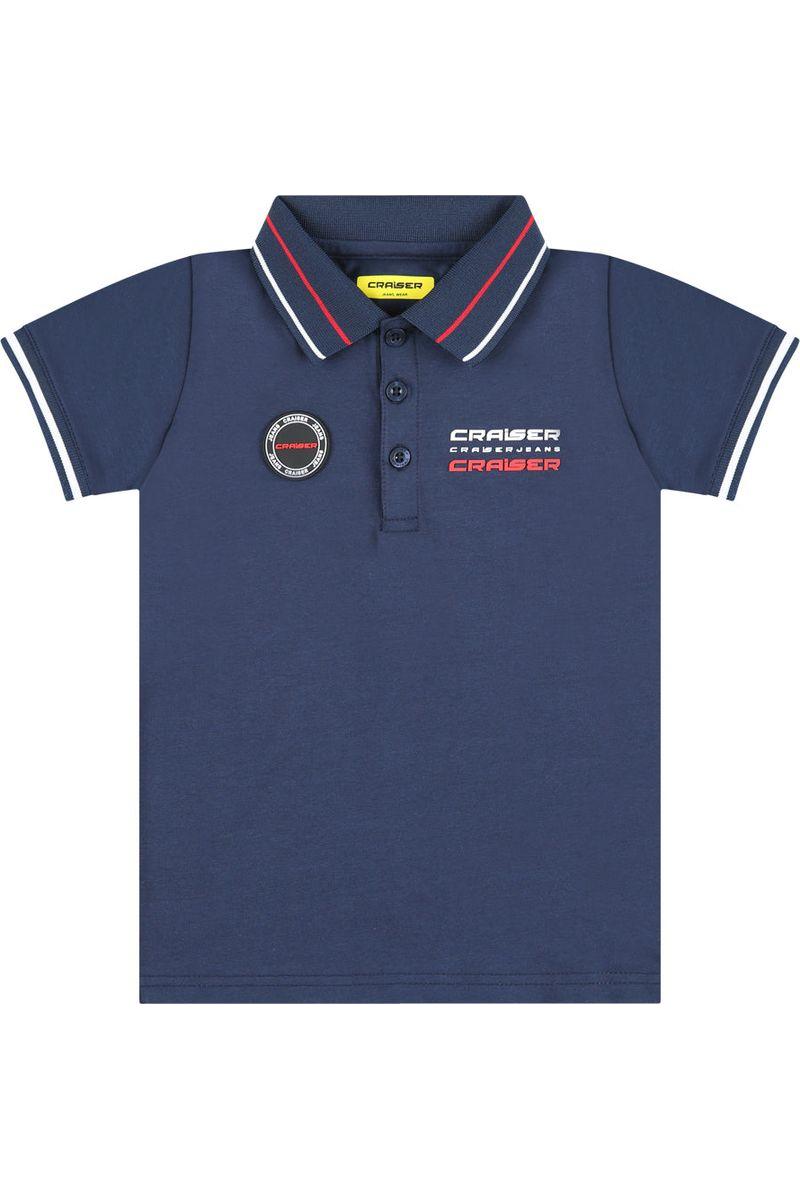 חולצת צווארון CRAISER לוגו מותג בצד לילדים Blue / 4Y