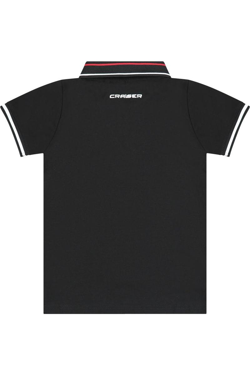 חולצת צווארון CRAISER לוגו מותג בצד לילדים Black / 4Y
