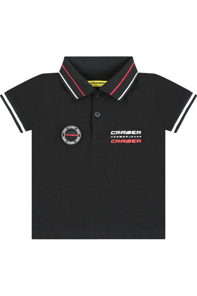 חולצת צווארון CRAISER לוגו מותג בצד לתינוקות Black / 3-6M