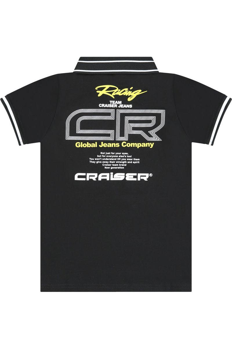 חולצת צווארון CRAISER לוגו מותג בגב לילדים Black / 4Y