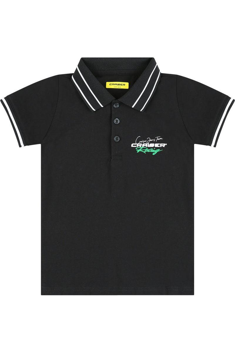חולצת צווארון CRAISER לוגו מותג בגב לילדים Black / 4Y