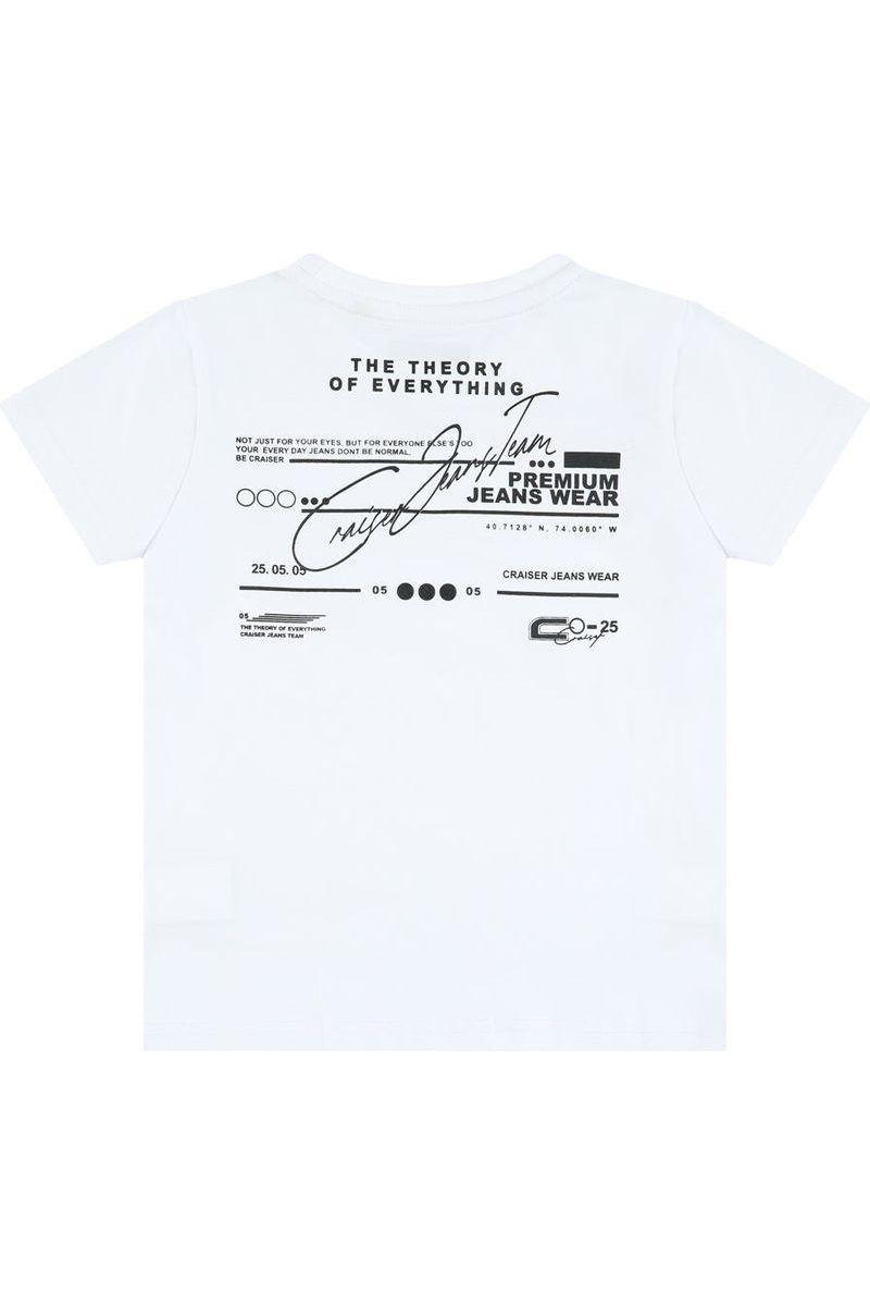 חולצת טישירט CRAISER כיתוב אחורי לילדים White / 4Y