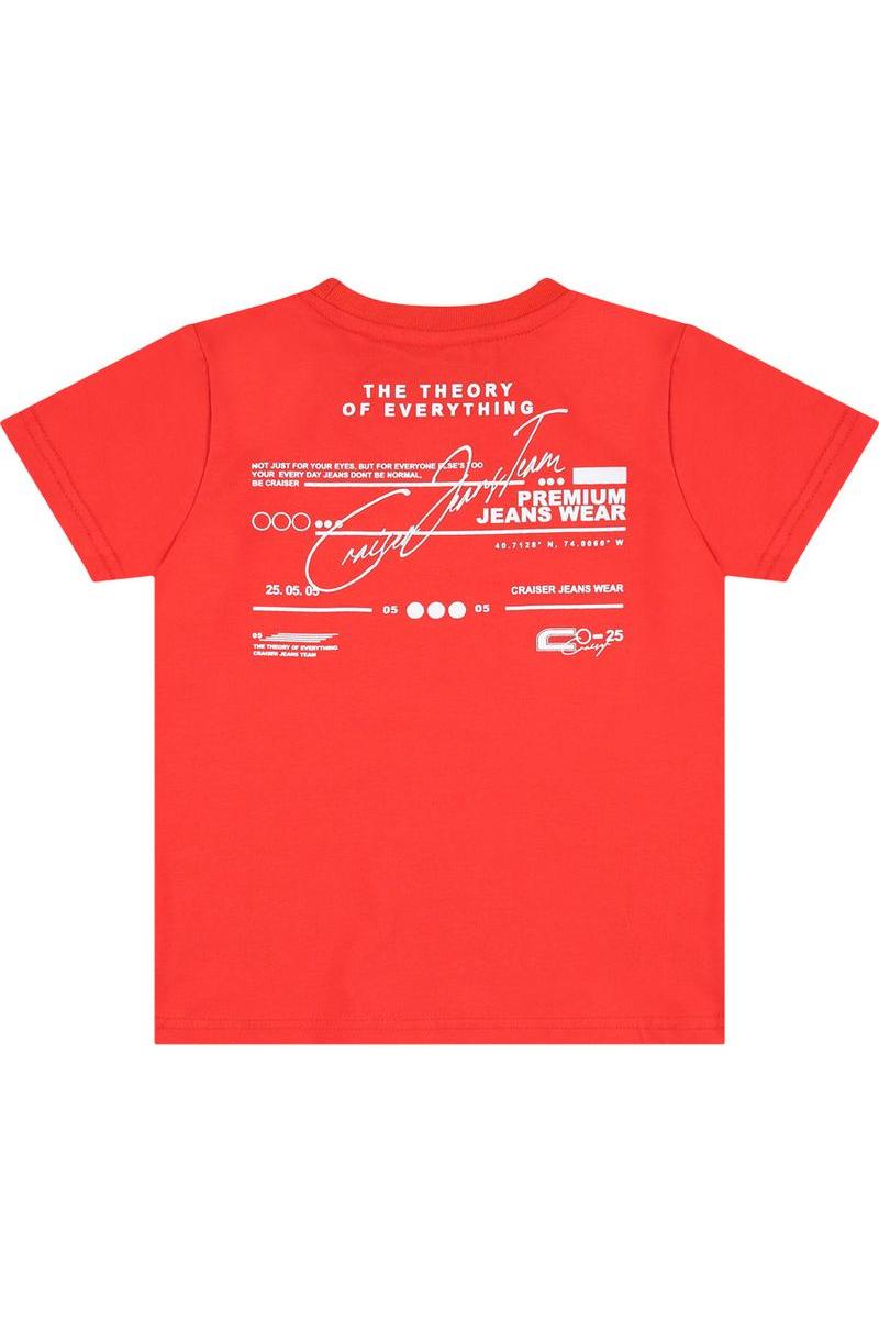 חולצת טישירט CRAISER כיתוב אחורי לילדים Red / 4Y