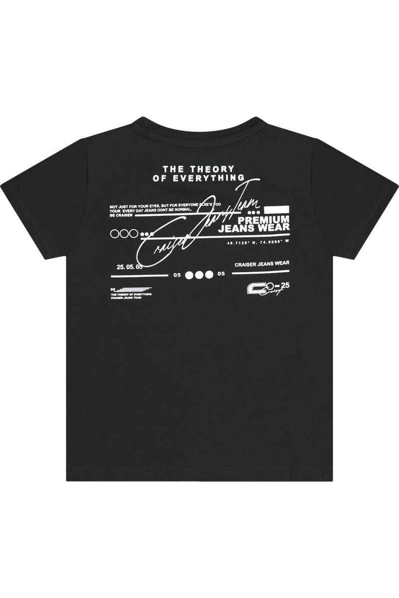 חולצת טישירט CRAISER כיתוב אחורי לילדים Black / 4Y