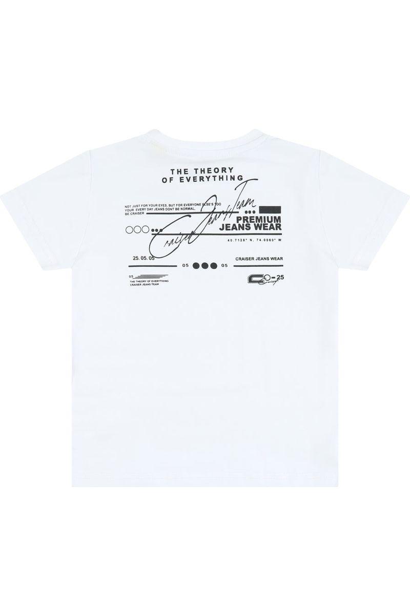 חולצת טישירט CRAISER כיתוב אחורי לתינוקות White / 3-6M