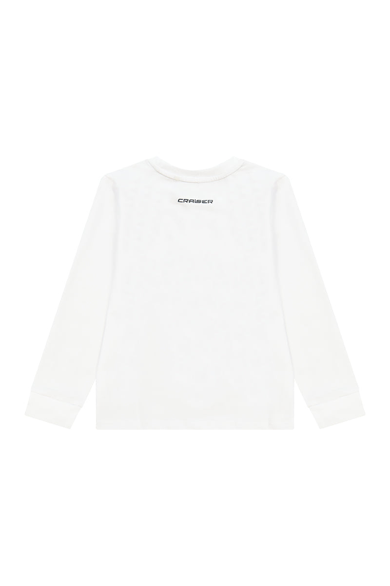 חולצת טישירט CRAISER הדפס באמצע לילדים WHITE / 2Y