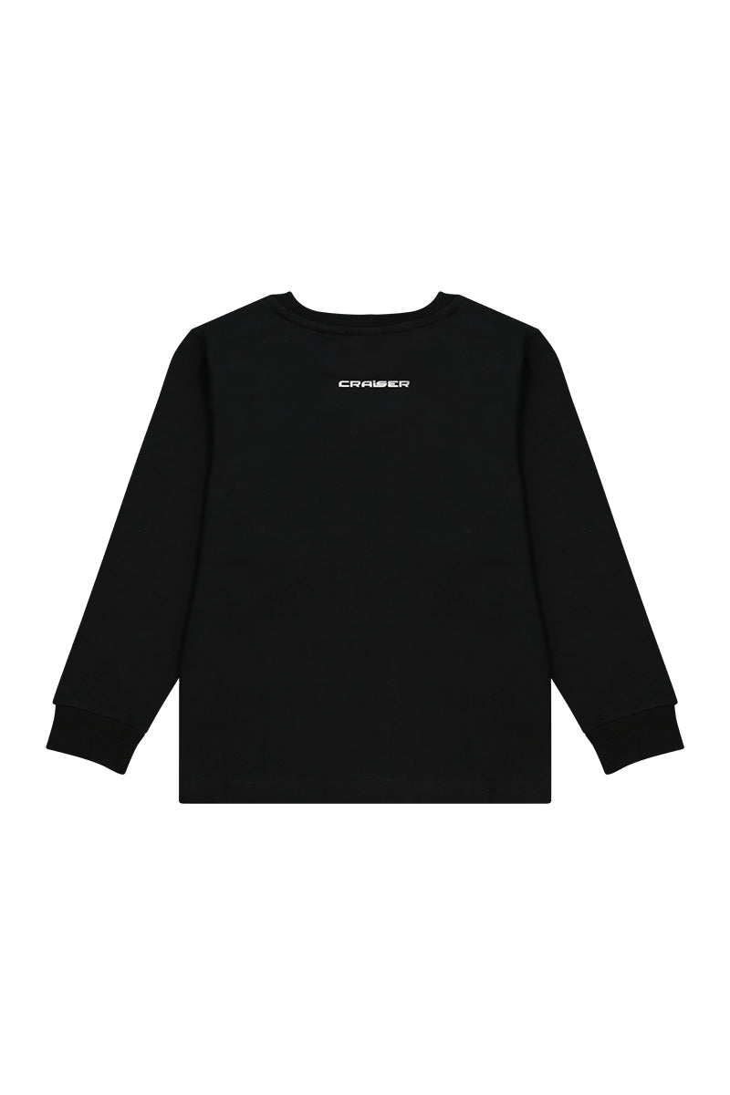 חולצת טישירט CRAISER הדפס באמצע לילדים BLACK / 2Y