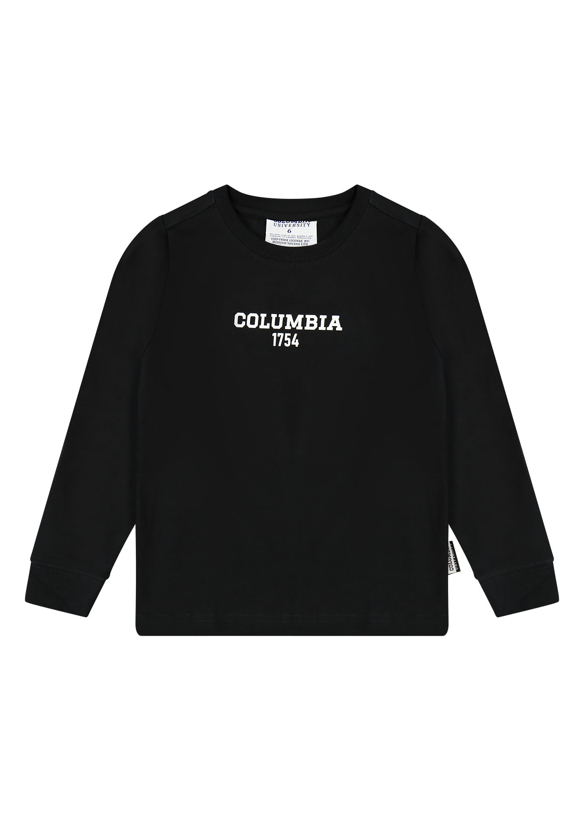 חולצת טישירט COLUMBIA לוגו מותג בגב לילדים BLACK / 2Y