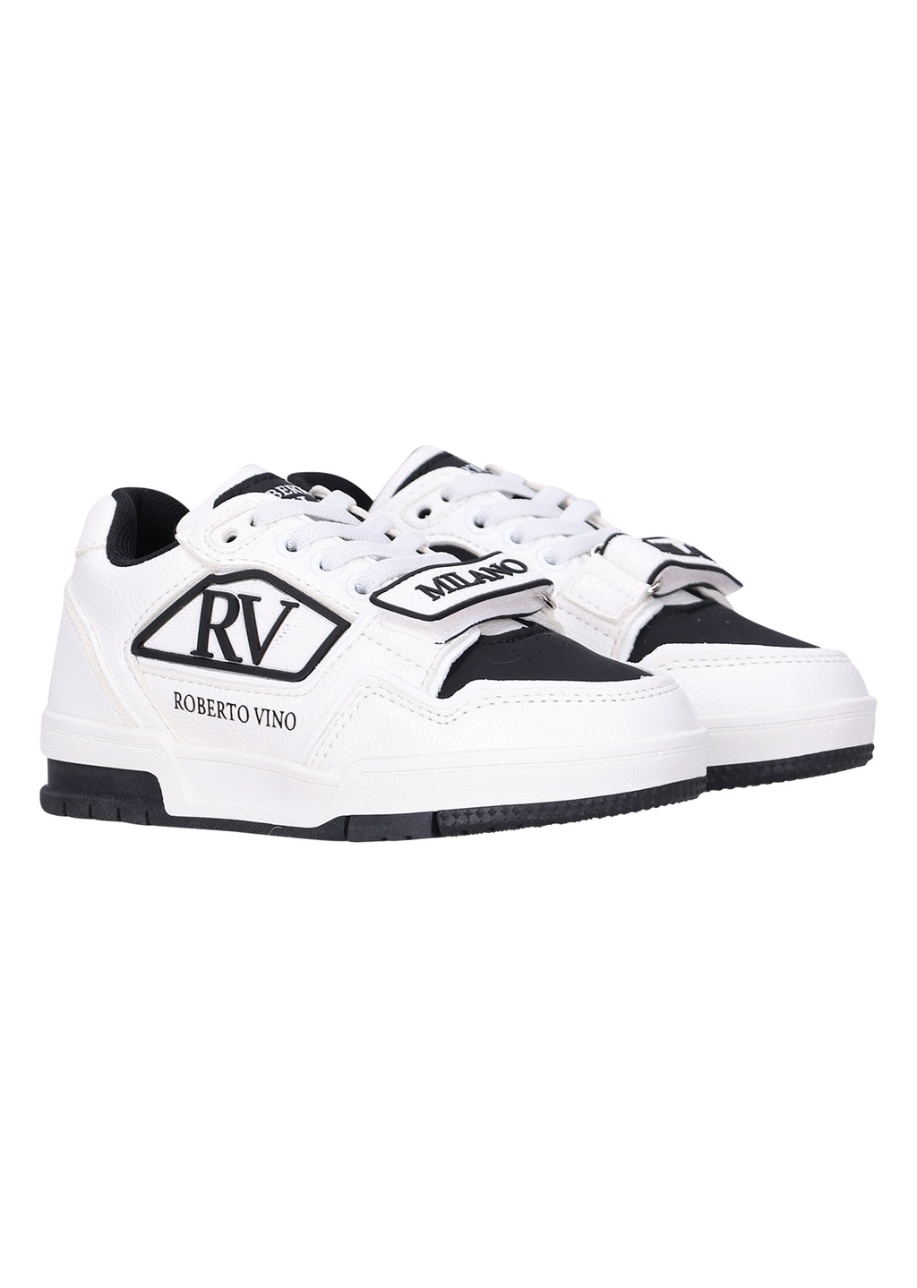 נעלי סניקרס ROBERTO VINO עם שרוכים וסוליה יציבה לילדים 1 BLACK / 30