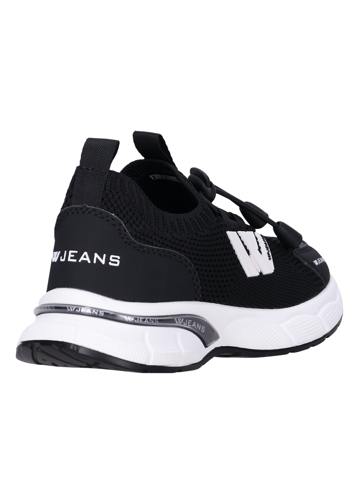 נעלי ספורט W JEANS עם גפת סריג ופרטי לוגו לילדים BLACK / 21