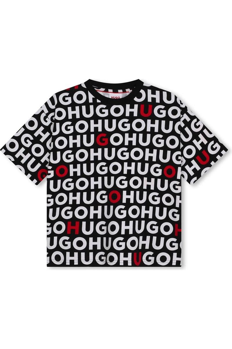חולצת טי שרט HUGO ממותגת לילדים