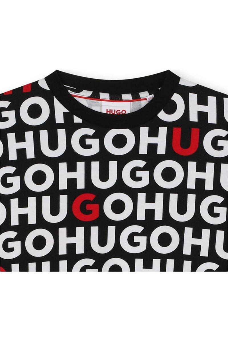 חולצת טי שרט HUGO ממותגת לילדים