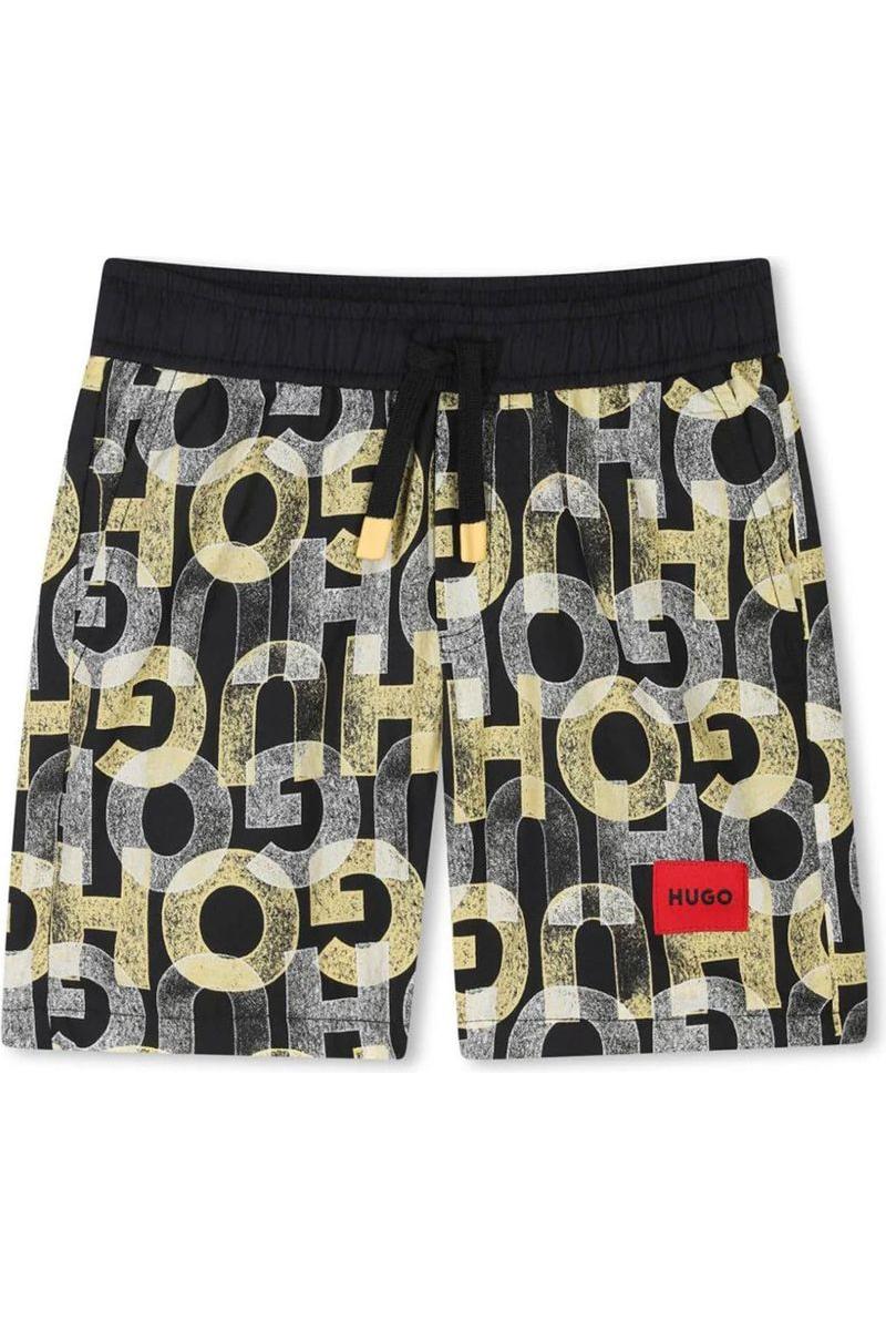 מכנסי בגד ים HUGO בהדפס לוגו ייחודי לילדים
