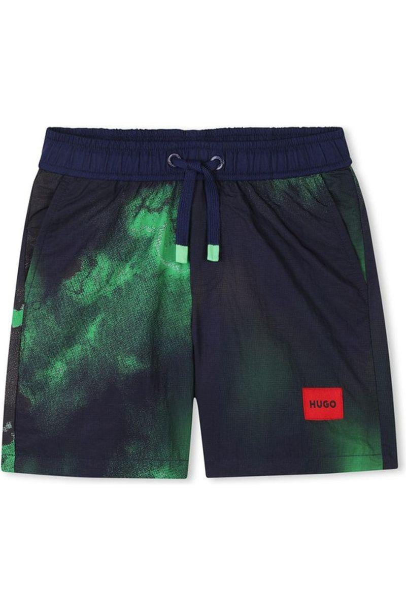מכנסי בגד ים HUGO עם עיצוב גרפיטי מודרני לילדים