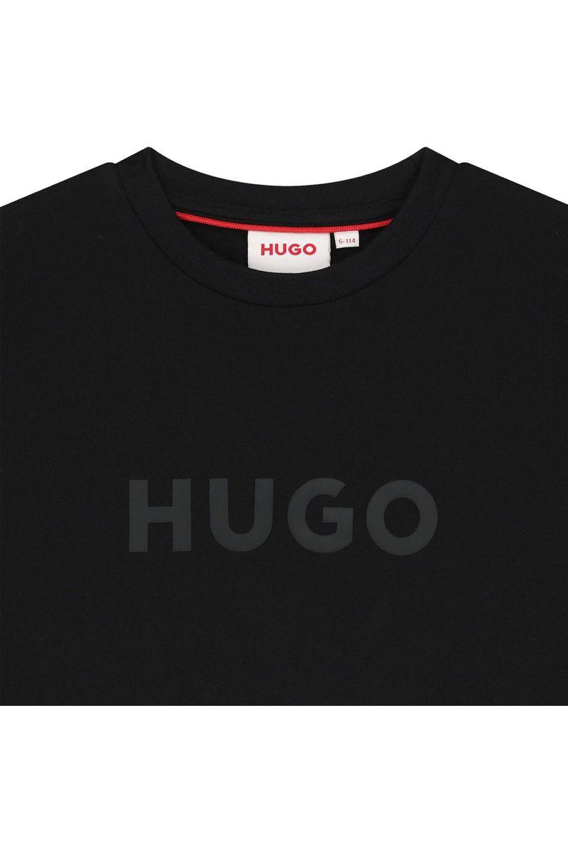 חולצת טישרט HUGO לוגו מותג באמצע לילדים