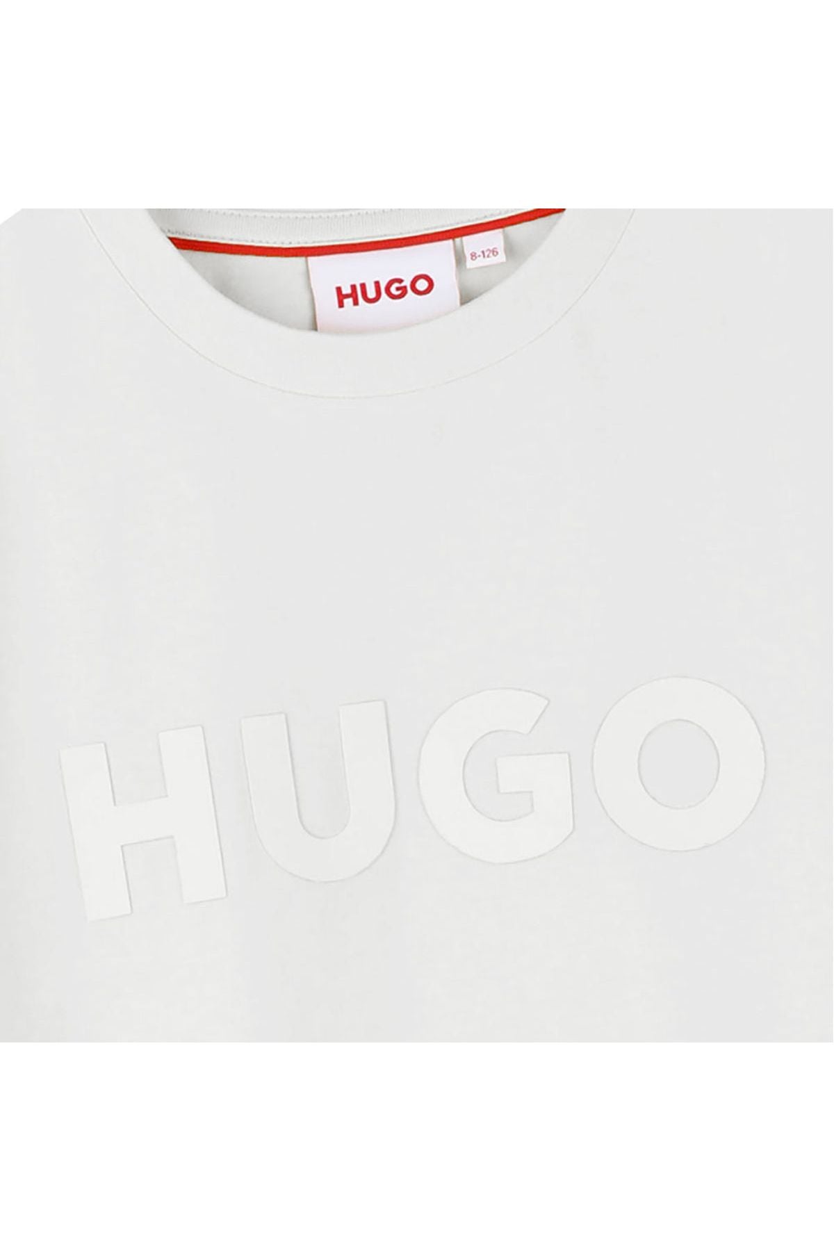 חולצת טישרט HUGO לוגו מותג באמצע לילדים