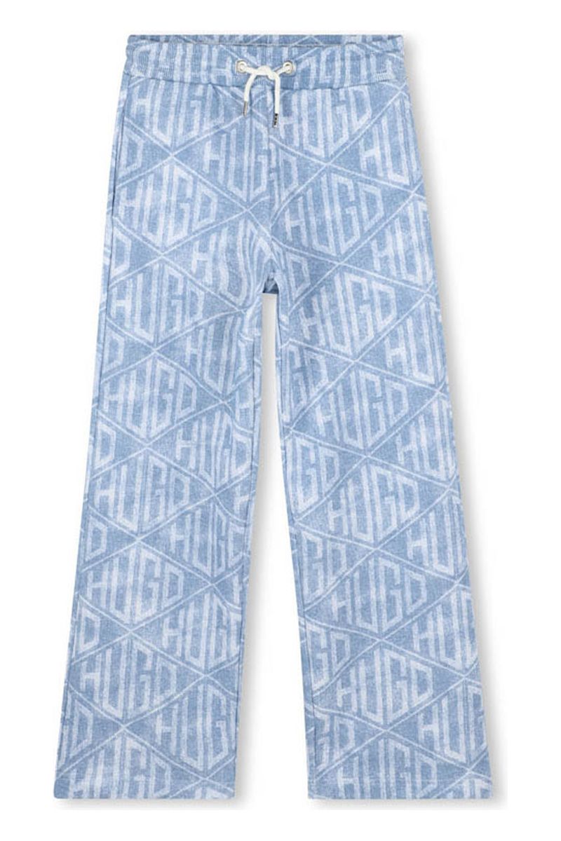 מכנסי HUGO גזרה רחבה עם  הדפס לוגו ייחודי לילדות