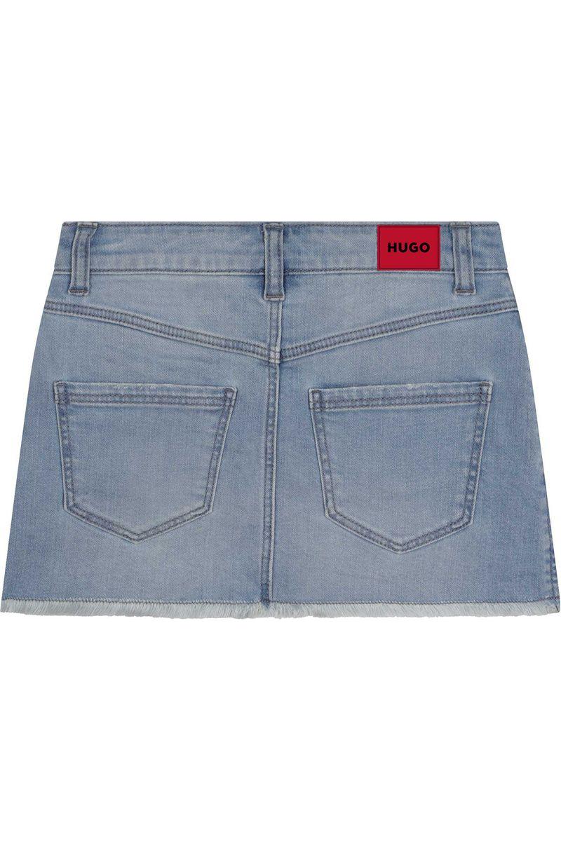 חצאית ג'ינס HUGO סגירת כפתורים לילדות