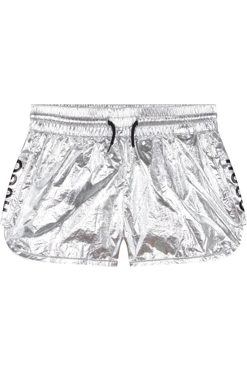 מכנסי שורט HUGO לוגו בצדדים לילדות