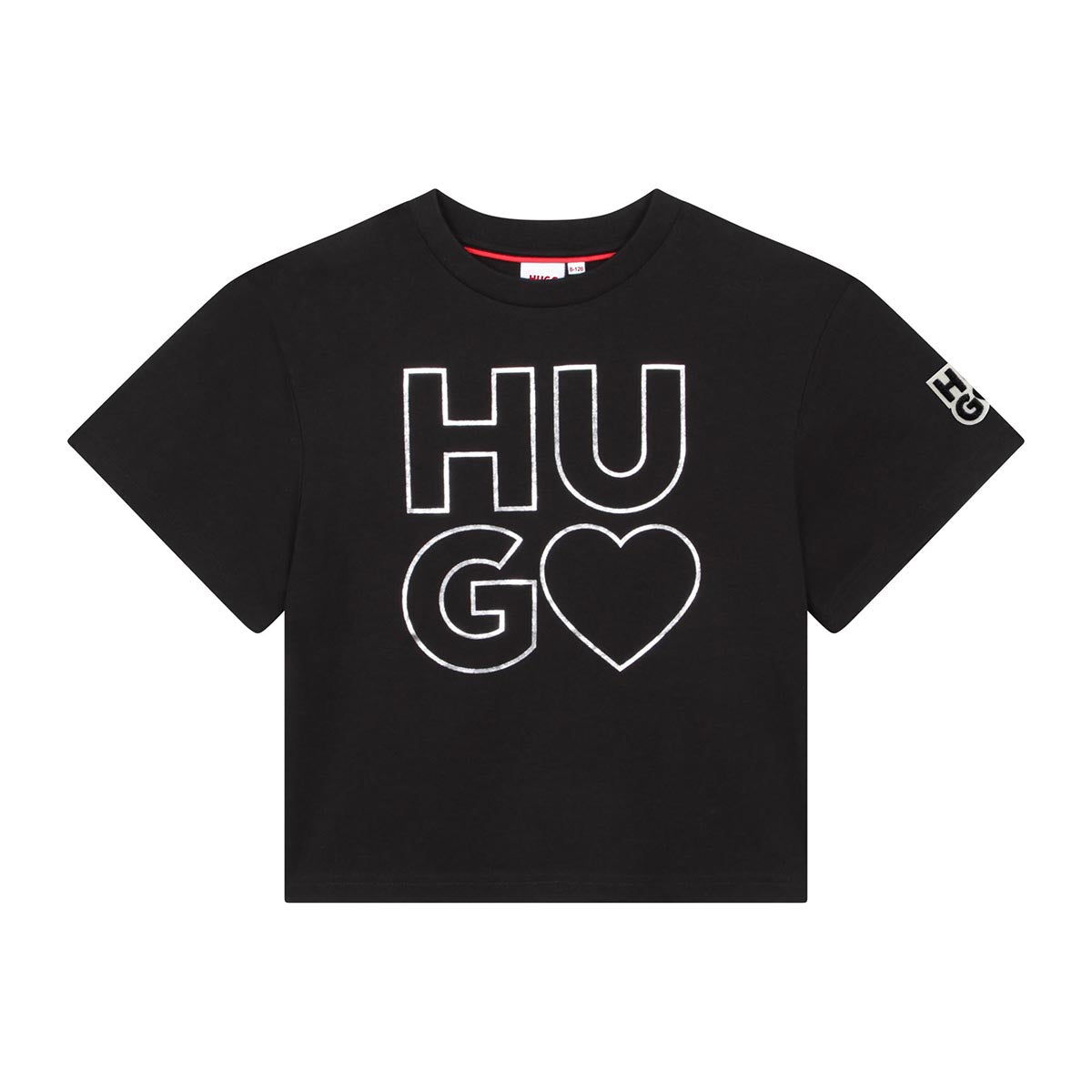 חולצת טי שרט HUGO לוגו מרכזי לילדות