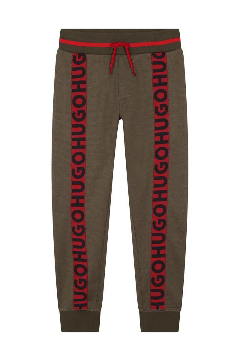 מכנסי טרנינג HUGO פסי לוגו קידמיים לילדים