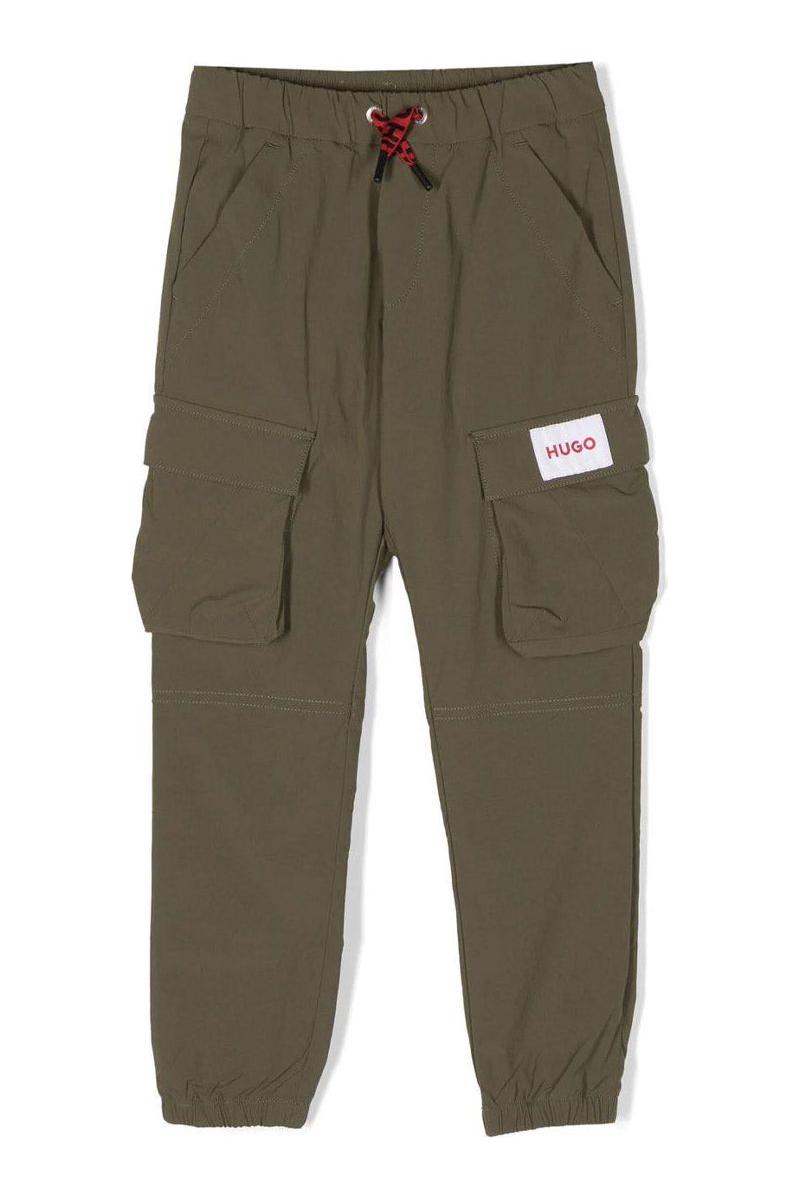מכנסי דגמ"ח HUGO בצבע חאקי לילדים
