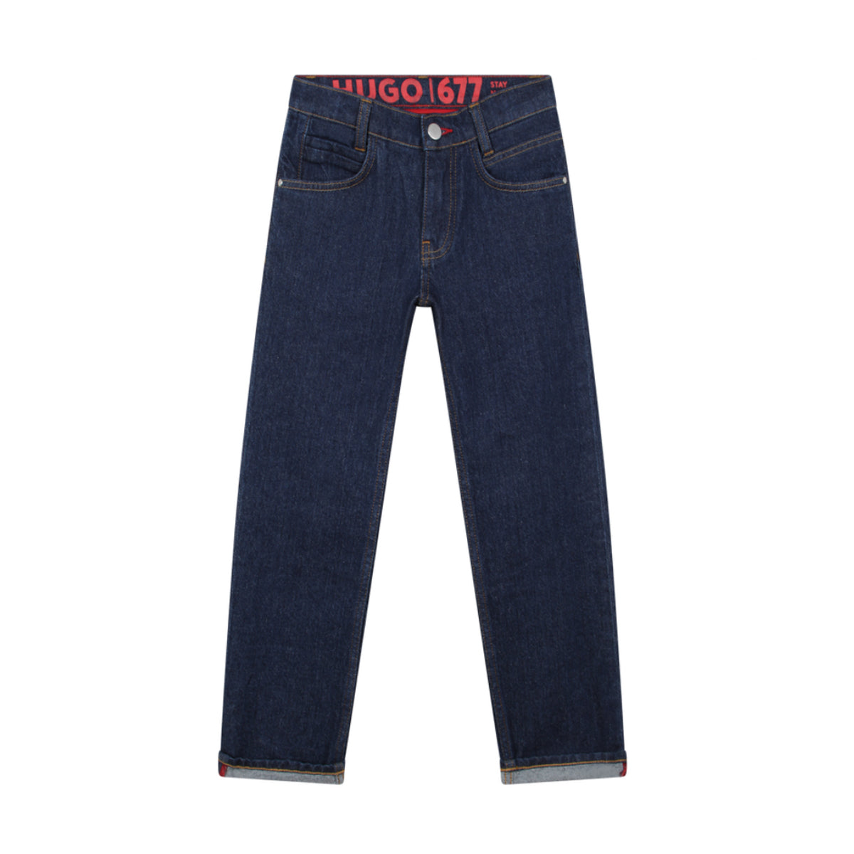 מכנסי ג'ינס HUGO בצבע כחול לילדים