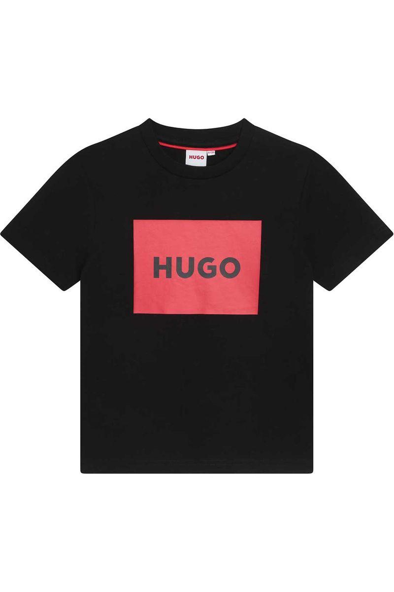 חולצת טי שרט HUGO לוגו בריבוע לילדים