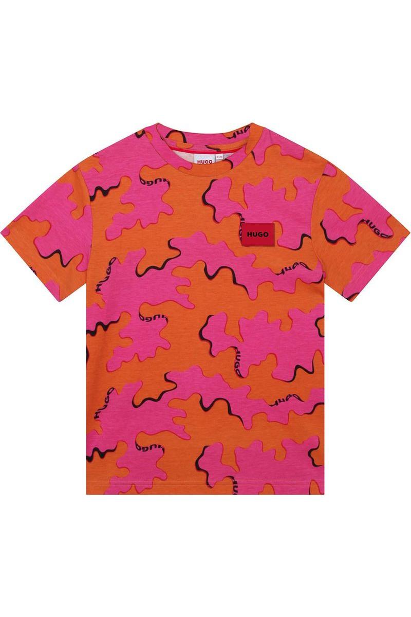 חולצת טי שרט HUGO שילובי צבעים לילדים