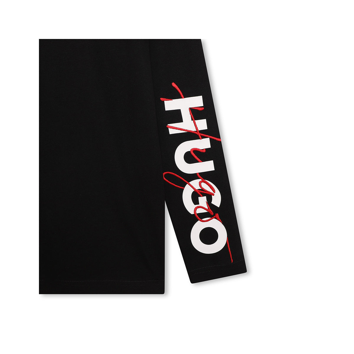 טישירט ארוך HUGO לוגו בשרוול לילדים