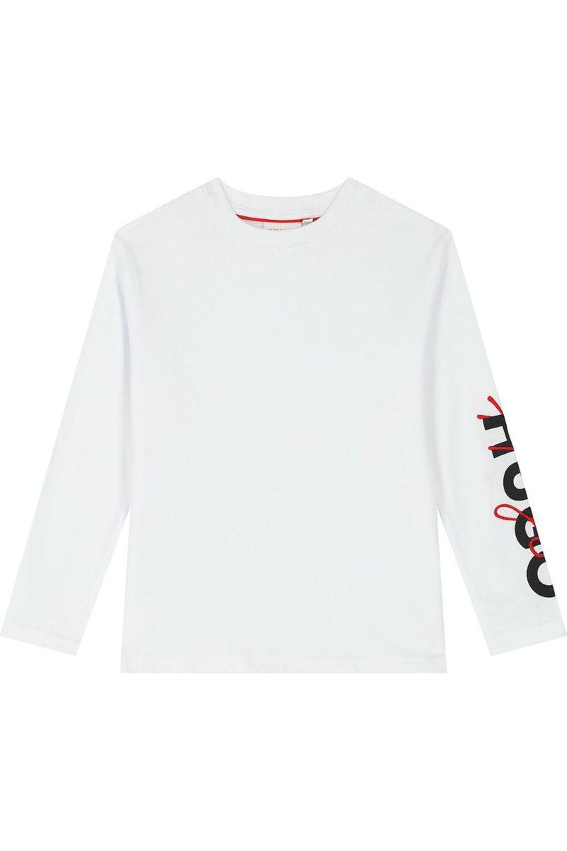 טישירט ארוך HUGO לוגו בשרוול לילדים