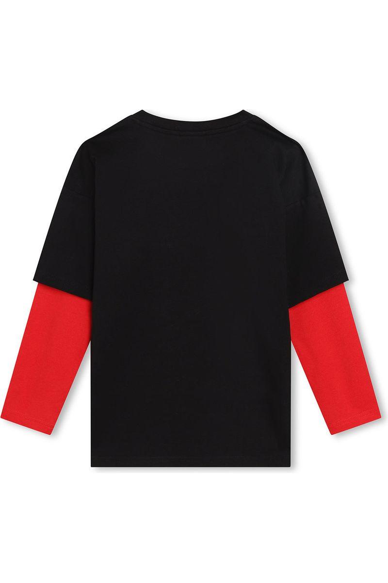 טישירט ארוך HUGO הדפס לוגו מותג לילדים