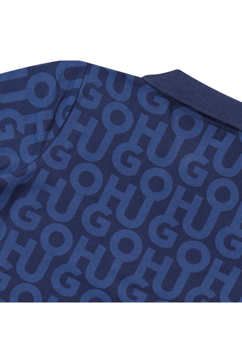 חולצת צווארון HUGO לוגו מותג לילדים Blue / 4Y