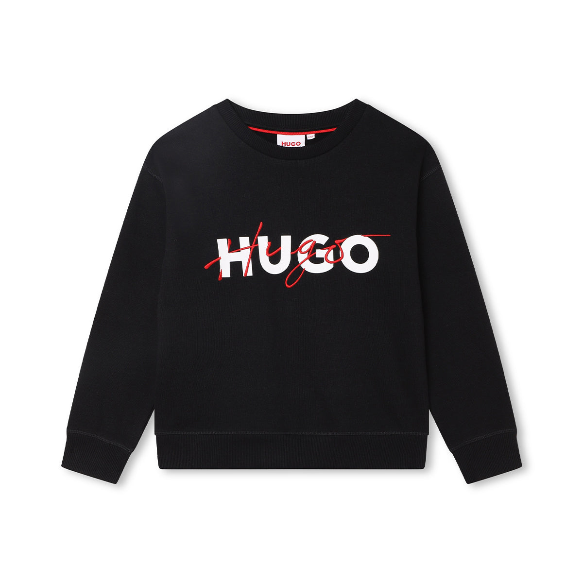 סוויטשירט HUGO לוגו מותג באמצע לילדים