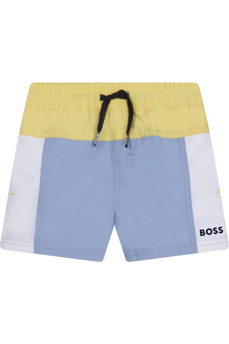 מכנסי שורט ים BOSS משולב צבעים לילדים