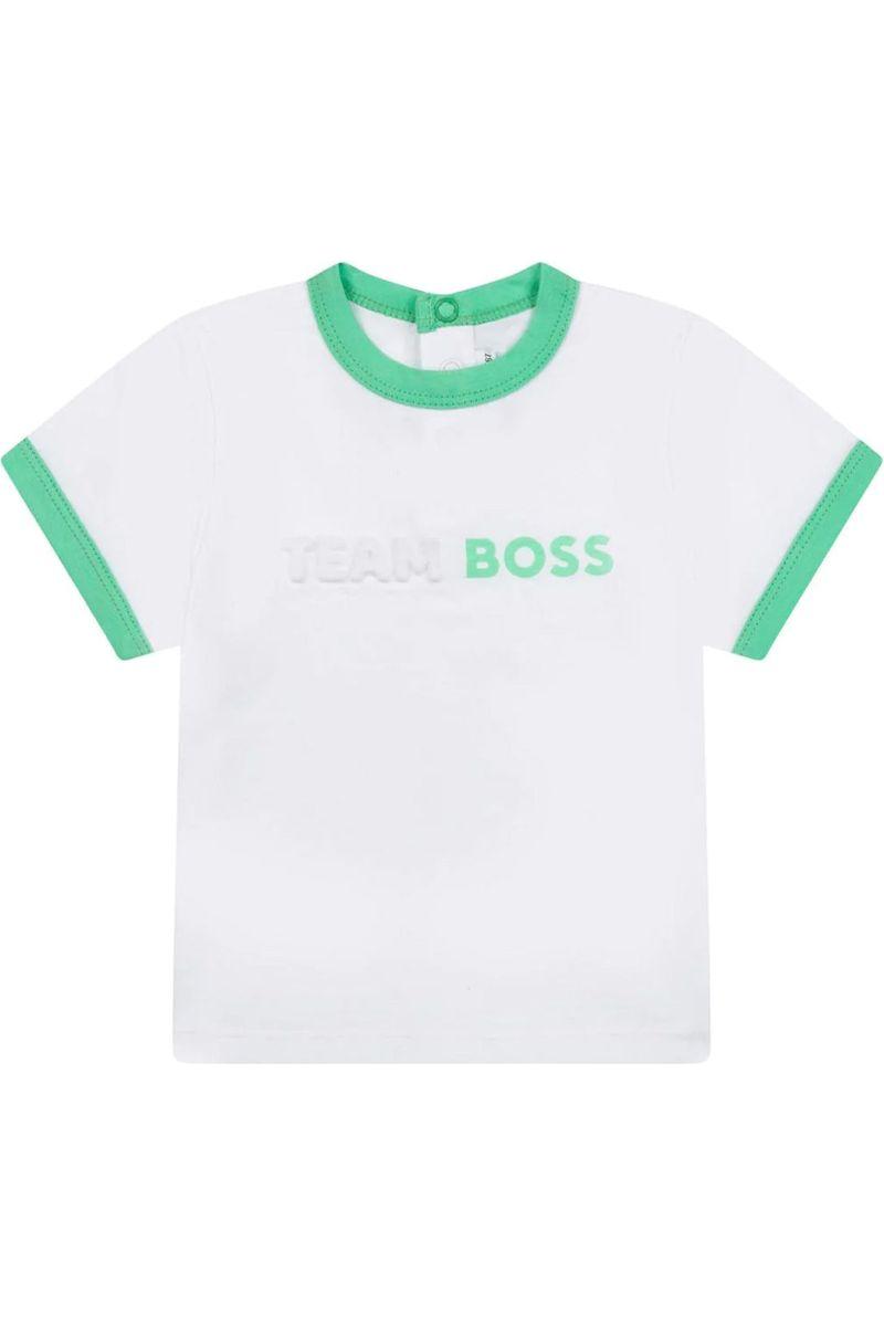 טישירט שרוול קצר HUGO BOSS COTTON SNAP ORGANIC לתינוקות