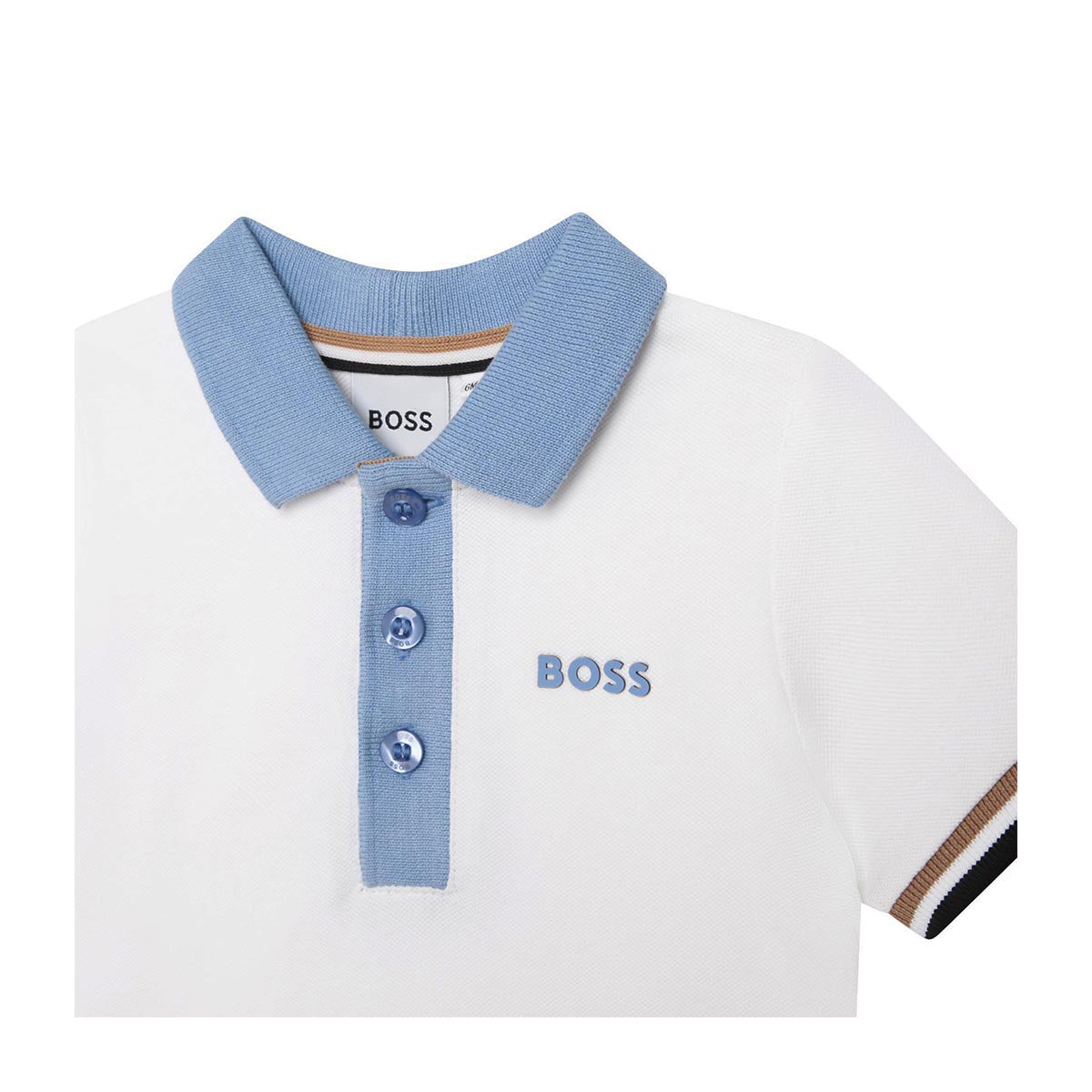 חולצת צווארון BOSS לוגו בצד לתינוקות