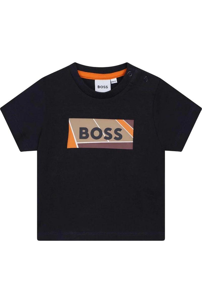 חולצת טי שרט BOSS ציור גיאומטרי לתינוקות