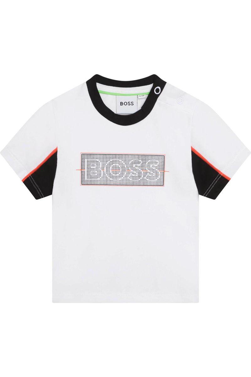 חולצת טי שרט BOSS לוגו רשת לתינוקות