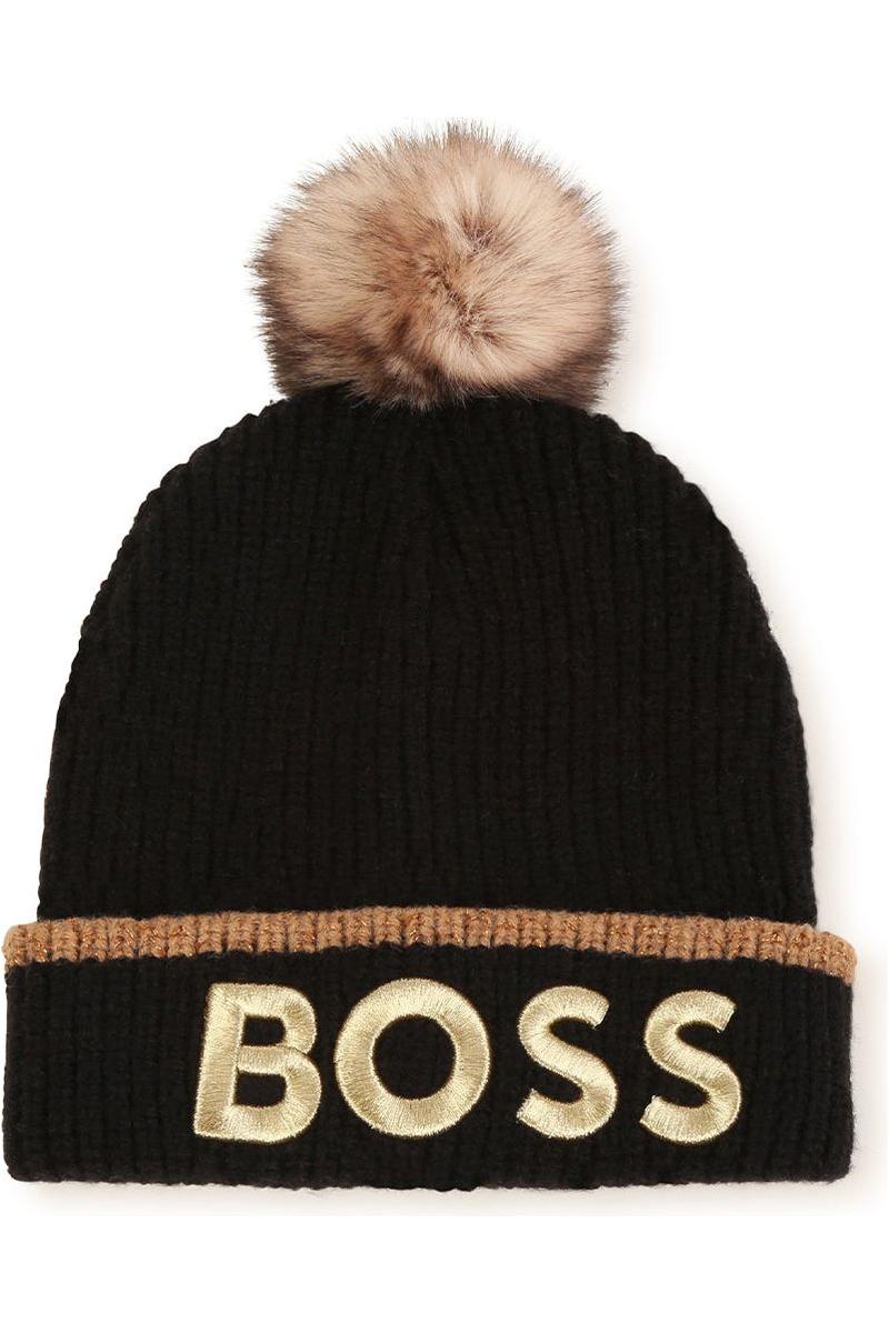 כובע צמר BOSS פונפון לילדות