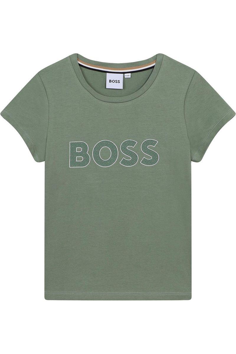 חולצת טי שרט BOSS הדפס לוגו לילדות