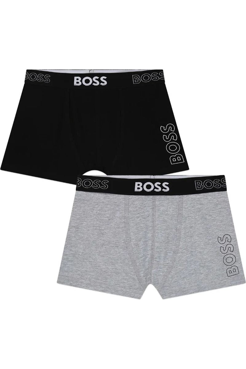 מארז 2 בוקסרים BOSS הדפס לוגו לילדים