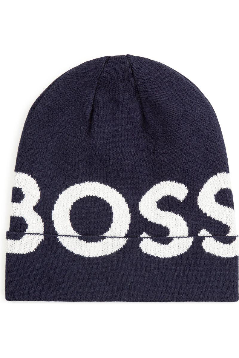 כובע צמר BOSS לוגו מוגדל לילדים